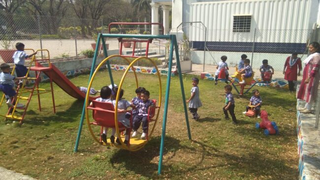 Playtime In The School Garden